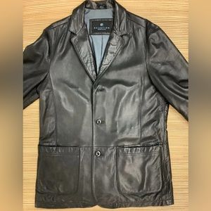 Kenneth Cole Reaction Leather Sports Jacket Coat Blazer Size Large
